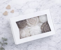 Dekoracyjne mydełka kwiaty - Dark Flower- handmade, prezent, podziękowanie