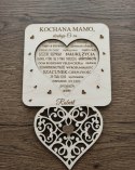 Drewniane Serce z Grawerem - Personalizowany Prezent dla Mamy