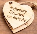 Drewniany breloczek serce 5 cm grawer personalizowany sklejka zawieszka