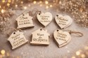 Drewniany breloczek serce 5 cm grawer personalizowany sklejka zawieszka