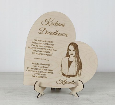 Grawer statuetka ze zdjęciem. Prezent dla Babci i Dziadka Personalizowany