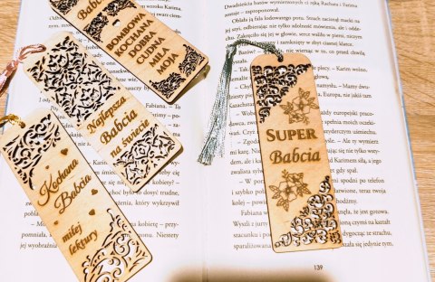 Zakładka do książki z grawerem dla Babci i Dziadka - personalizowana